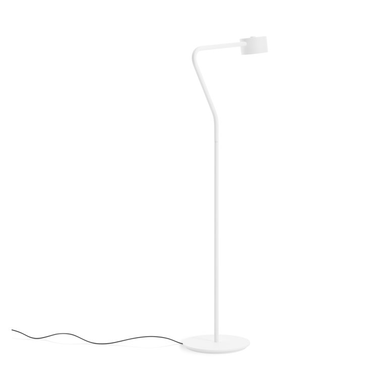 White Metal Touch Floor Lamp with Adjustable Head