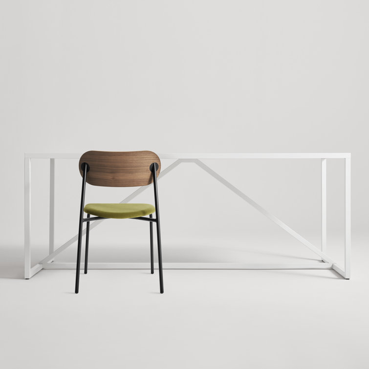 Walnut and Loden Green Velvet Upholstered Dining Chair