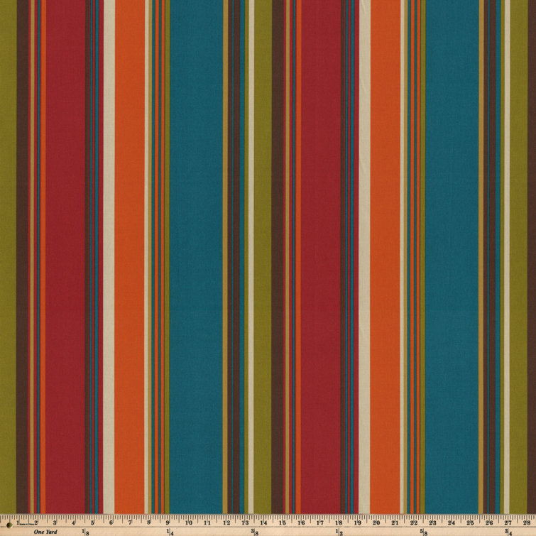Multicolor Floral and Striped Reversible Outdoor Throw Pillow Set