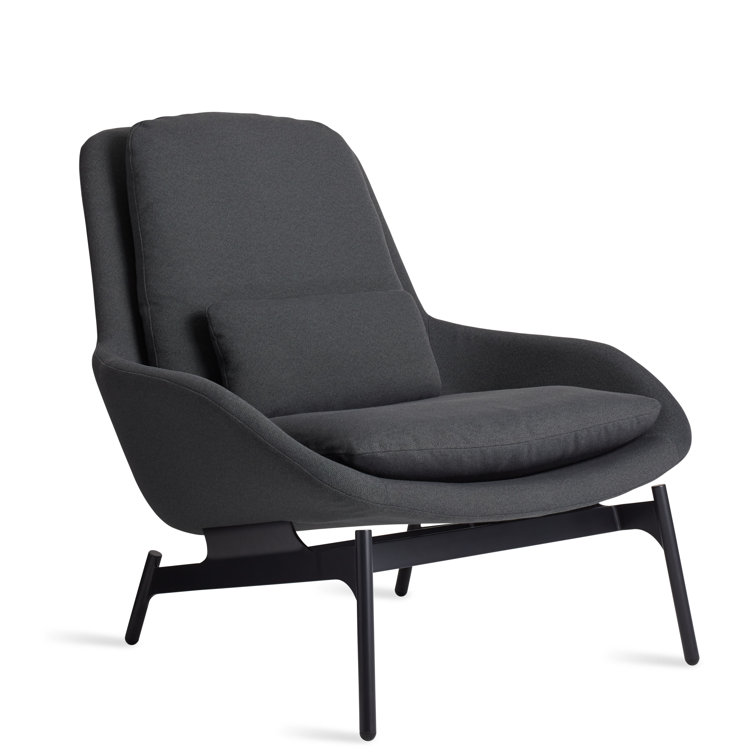 Craig Red Textured Basketweave Lounge Chair with Steel Base