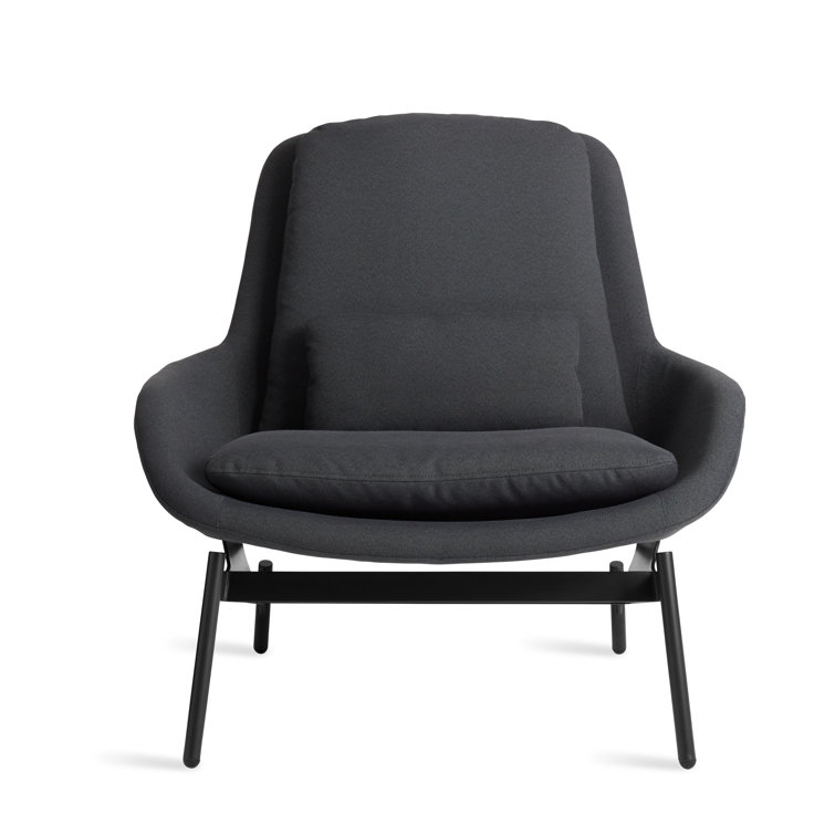 Craig Red Textured Basketweave Lounge Chair with Steel Base