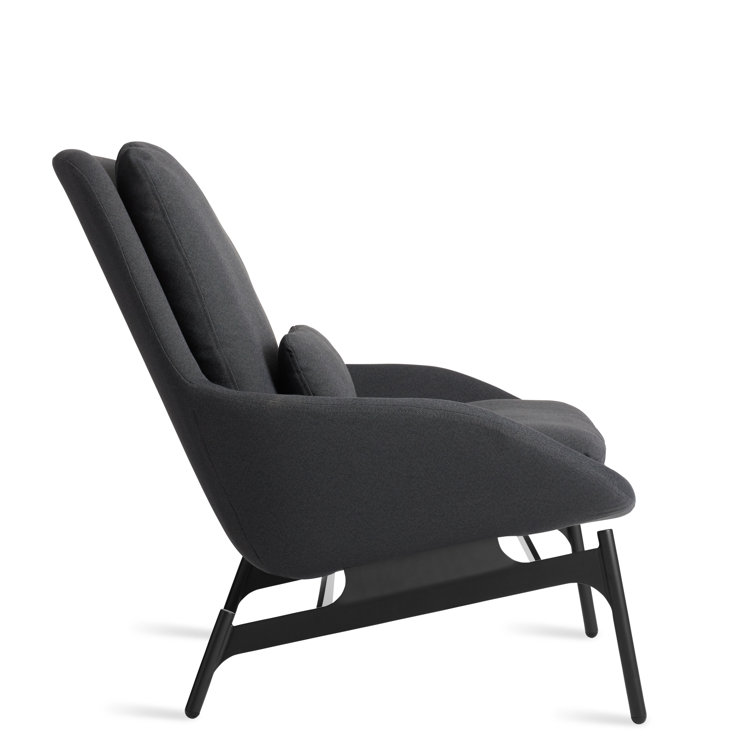 Craig Red Textured Basketweave Lounge Chair with Steel Base