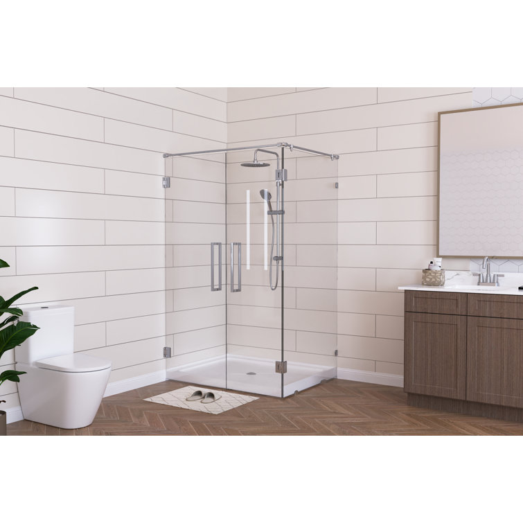 White Acrylic 48" Shower Base with Non-Slip Design