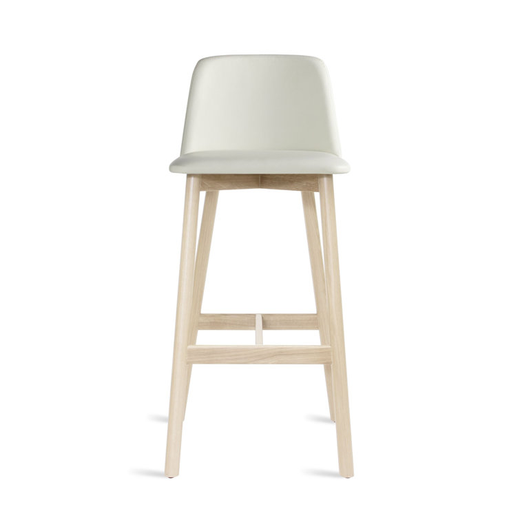 Pewter and Walnut Adjustable Bar Stool with Low Back