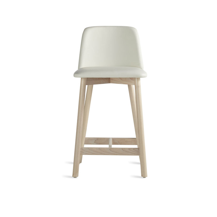 Toohey Tomato Upholstered White Oak Counter Stool