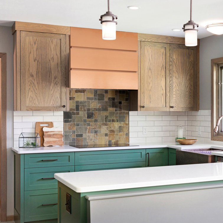 Copper Wall Mounted Stainless Steel Range Hood with Charcoal Filter
