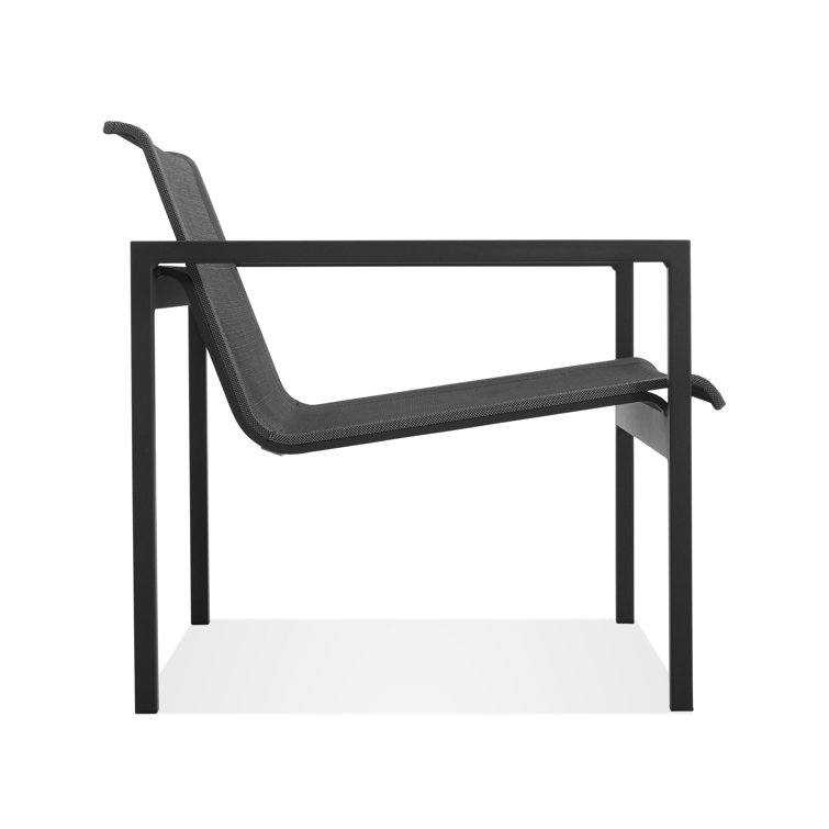 Carbon Powder-Coated Aluminum Outdoor Lounge Chair