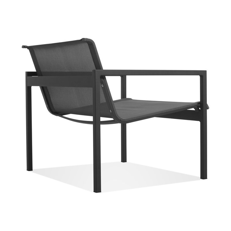 Carbon Powder-Coated Aluminum Outdoor Lounge Chair