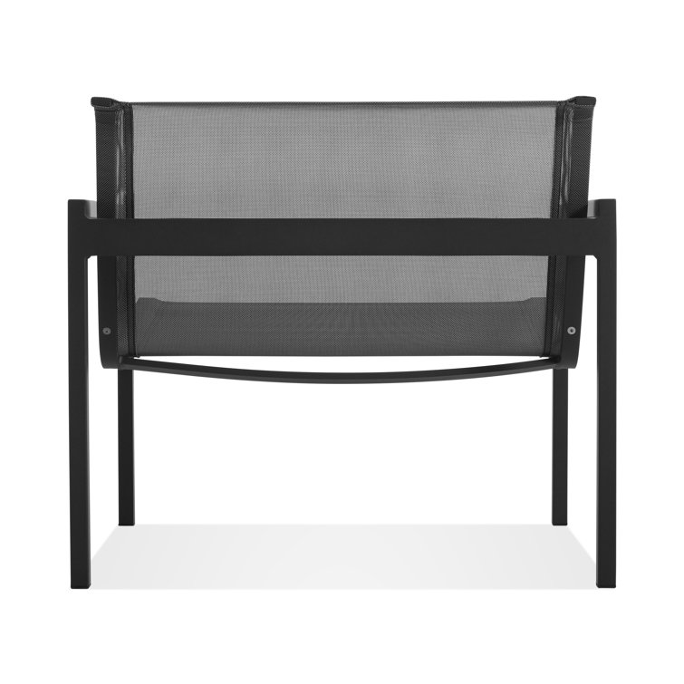 Carbon Powder-Coated Aluminum Outdoor Lounge Chair