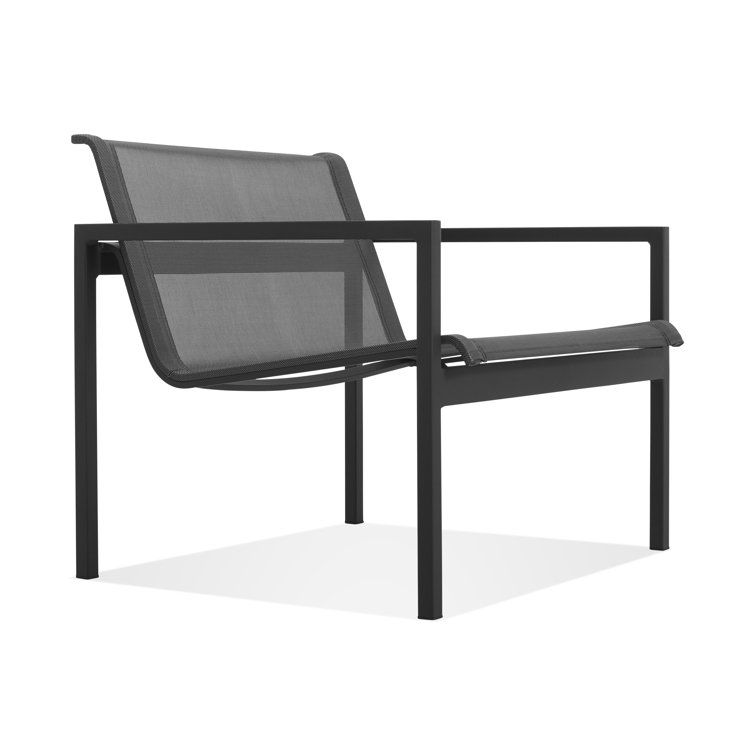 Carbon Powder-Coated Aluminum Outdoor Lounge Chair