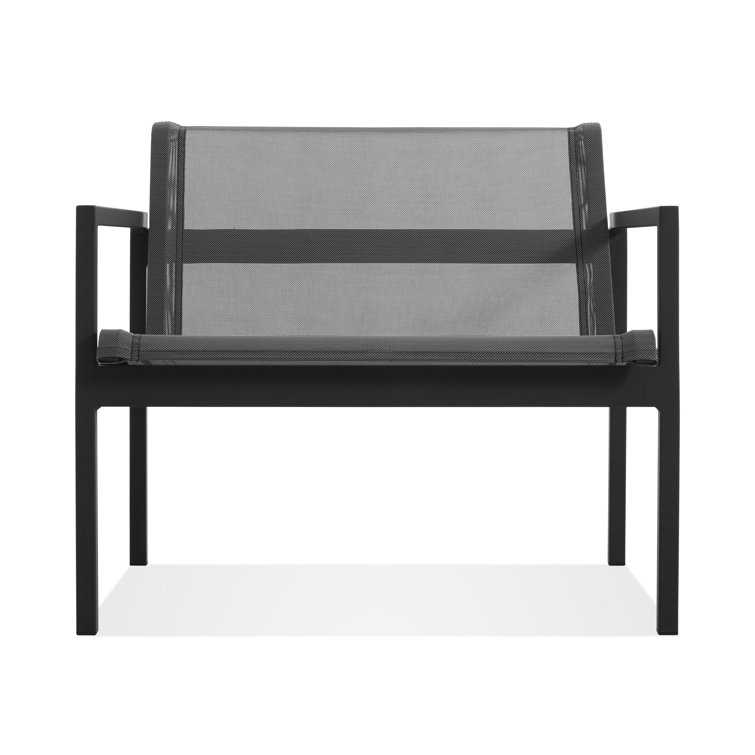 Carbon Powder-Coated Aluminum Outdoor Lounge Chair