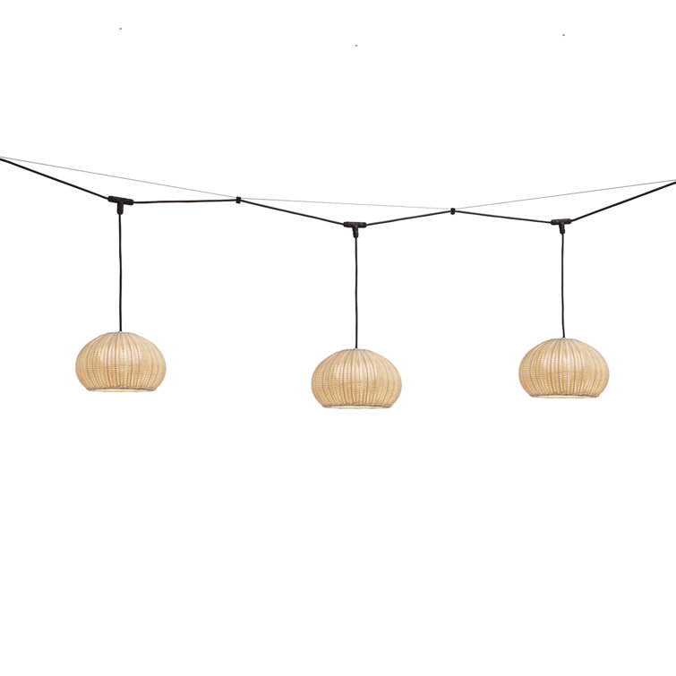 Garota 4-Light Black and White Aluminum LED Pendant