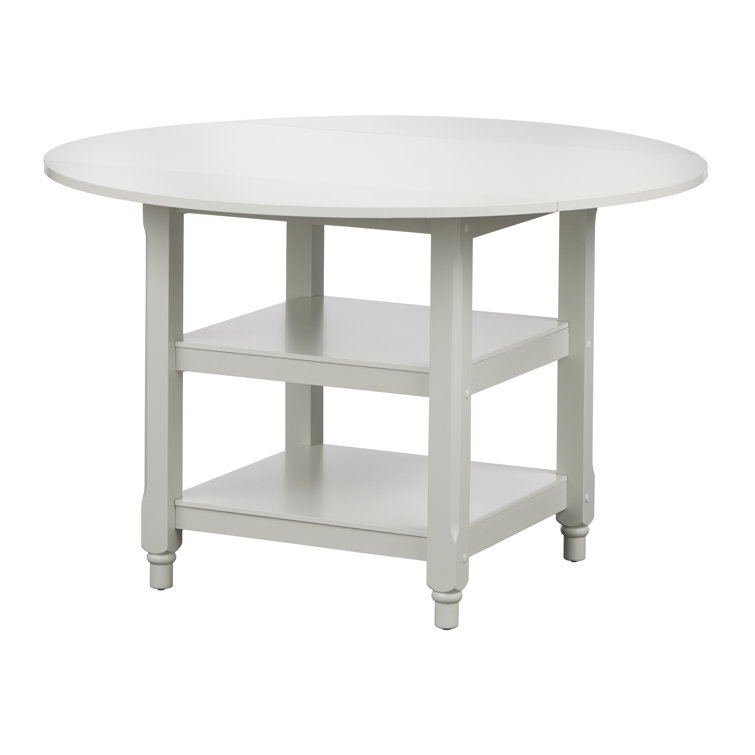 Napoli White and Walnut 5-Piece Drop Leaf Dining Set