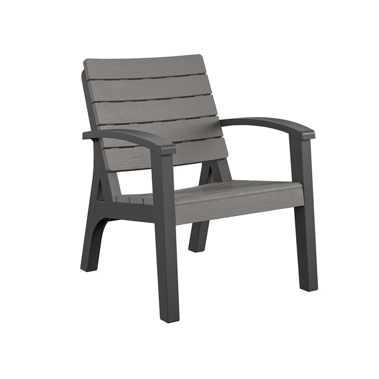 Gray Resin 4-Piece Outdoor Conversation Set with Loveseat and Armchairs