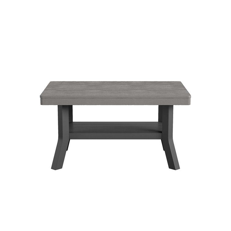 Gray Resin 4-Piece Outdoor Conversation Set with Loveseat and Armchairs