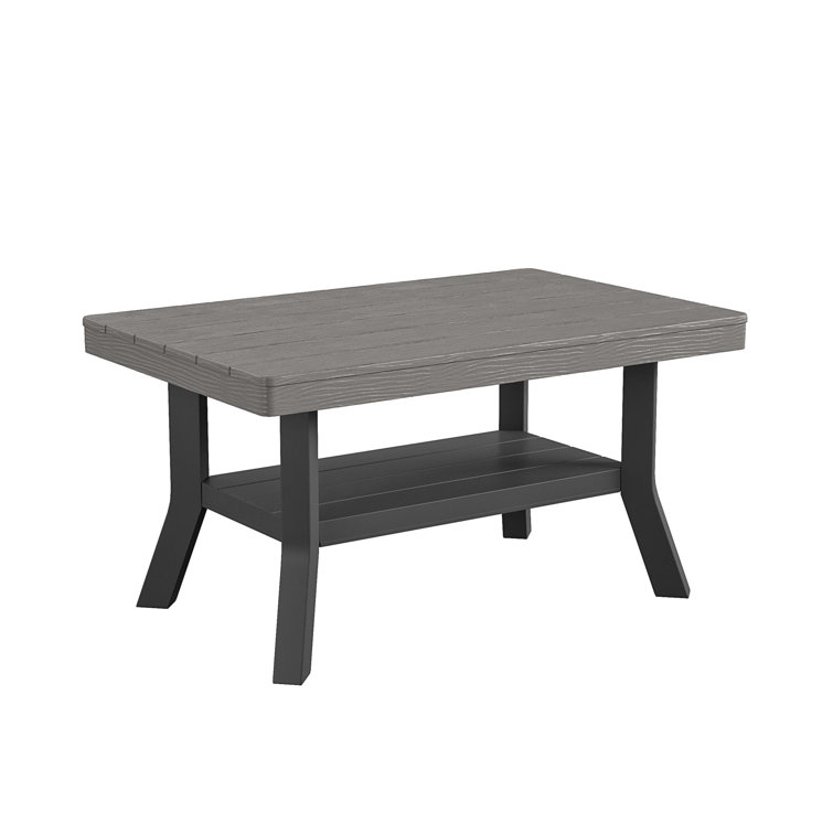 Gray Resin 4-Piece Outdoor Conversation Set with Loveseat and Armchairs