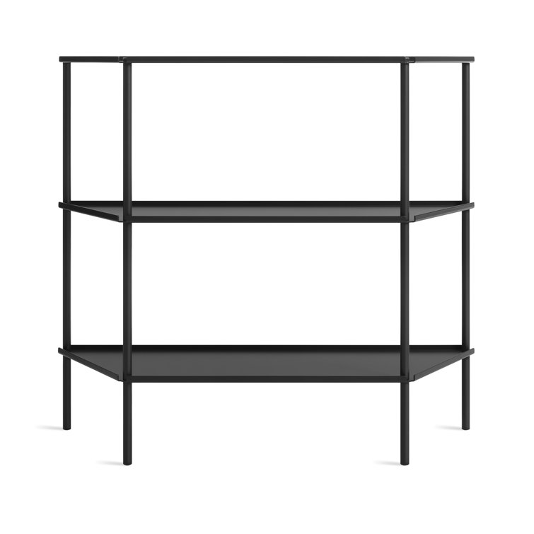Oblivion Black Powder-Coated Aluminum Adjustable Shelving Unit