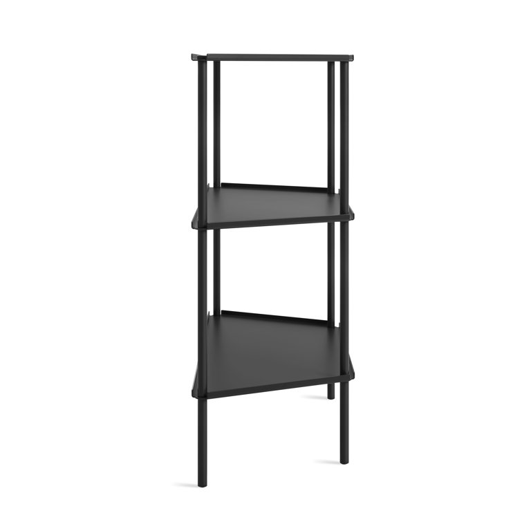 Oblivion Black Powder-Coated Aluminum Adjustable Shelving Unit