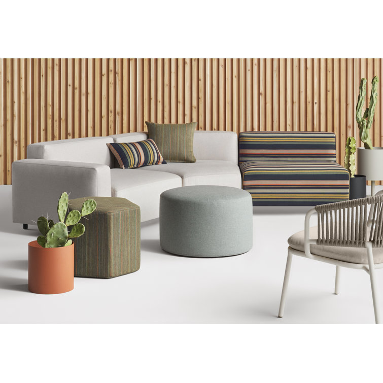 Gray Woven Rope and Aluminum Outdoor Lounge Chair