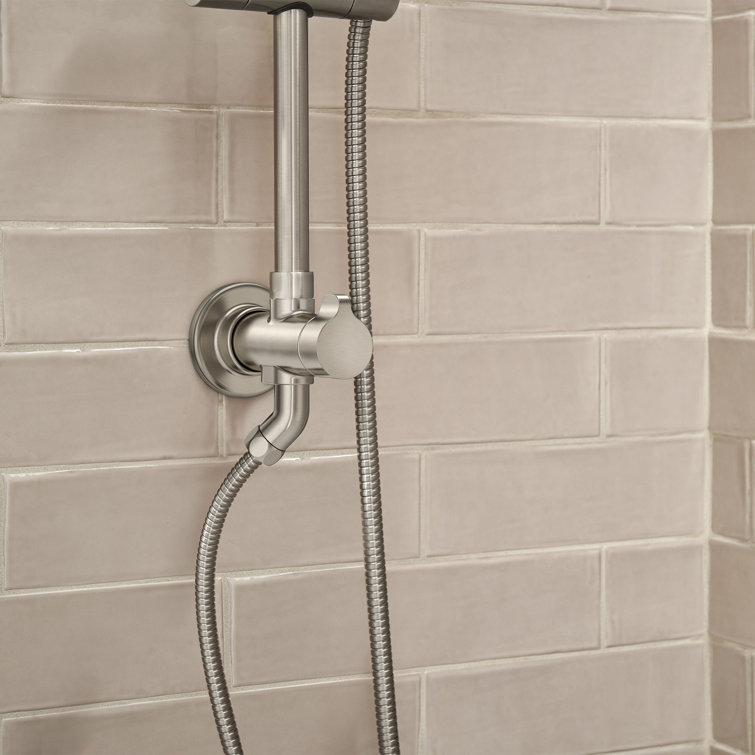 Brushed Nickel Adjustable Multi-Head Shower System