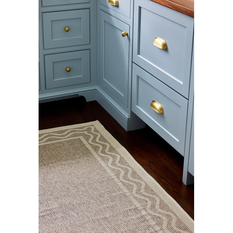 Gray Diamond Pattern Rectangular Wool Blend Rug