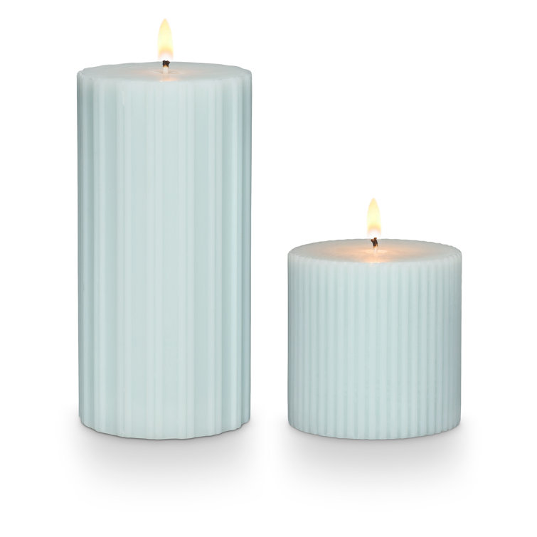 Amber Fresh Sea Salt Scented Soy Pillar Candle, 1.54 lb