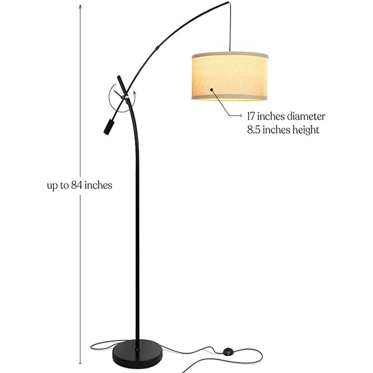 Grayson Bronze Adjustable Arc LED Floor Lamp