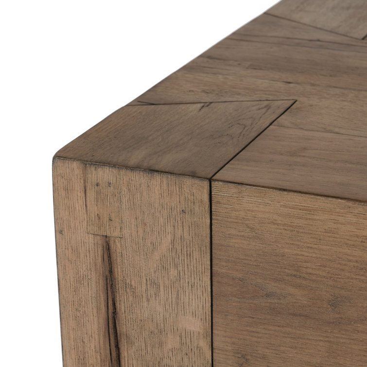 Rustic Brown Solid Wood Square End Table
