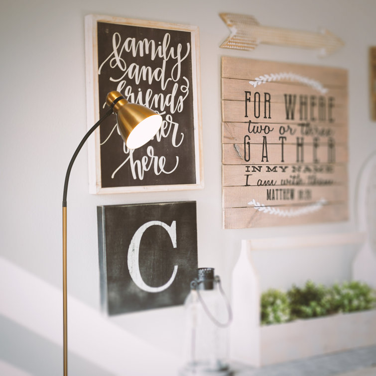 Avery 63" Oil-Rubbed Brass LED Arc Floor Lamp for Nursery & Kids