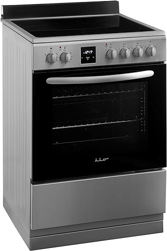 24" Stainless Steel Electric Range with Convection Oven and Glass Top