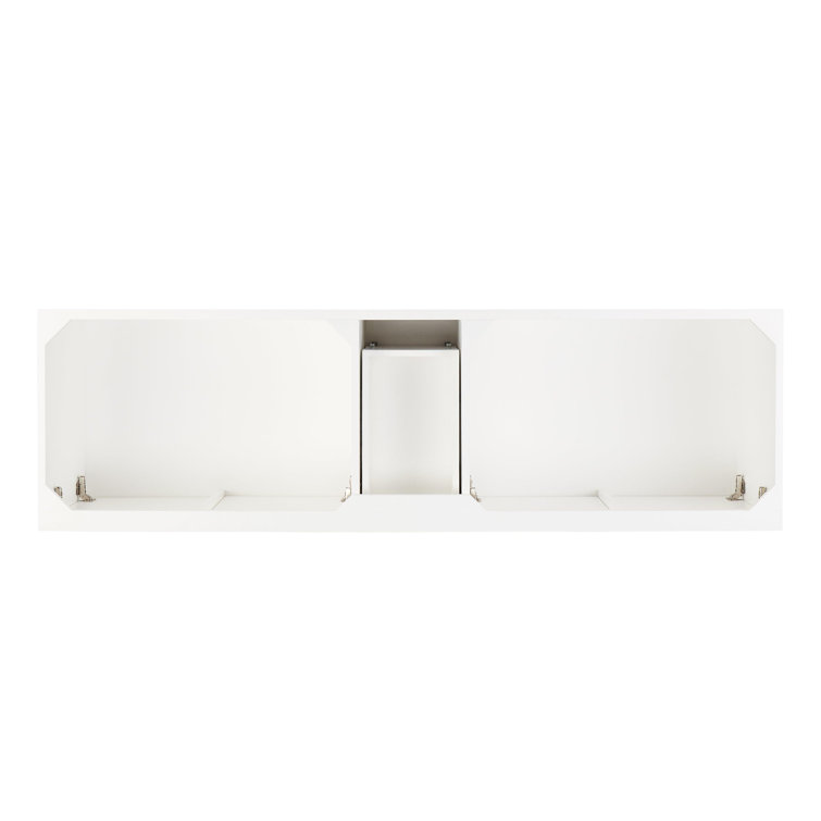 72" Natural Teak Double Vanity with Carrara Marble Top