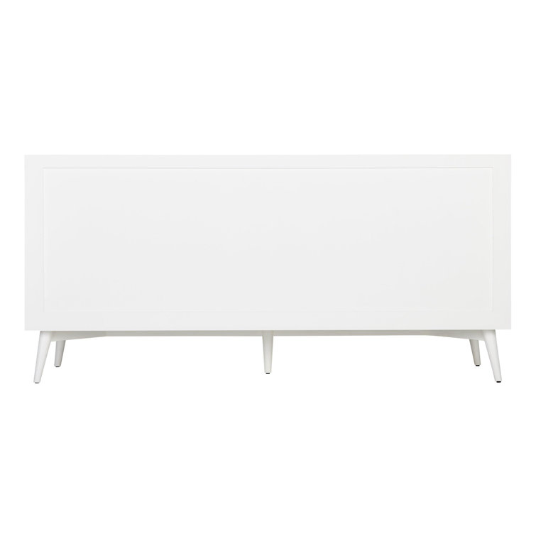 72" Natural Teak Double Vanity with Carrara Marble Top
