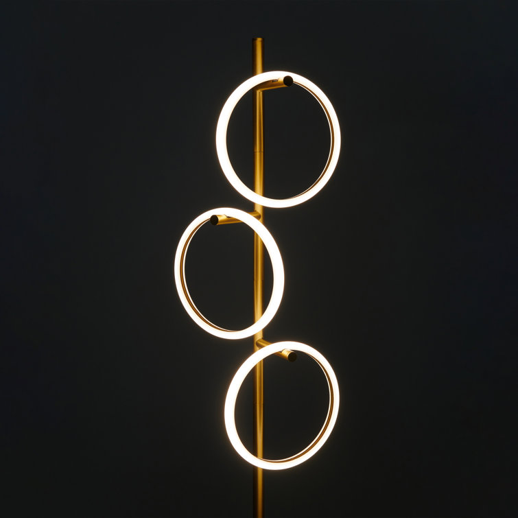 Saturn Antique Brass 66" Kids' 3-Way Dimming LED Floor Lamp