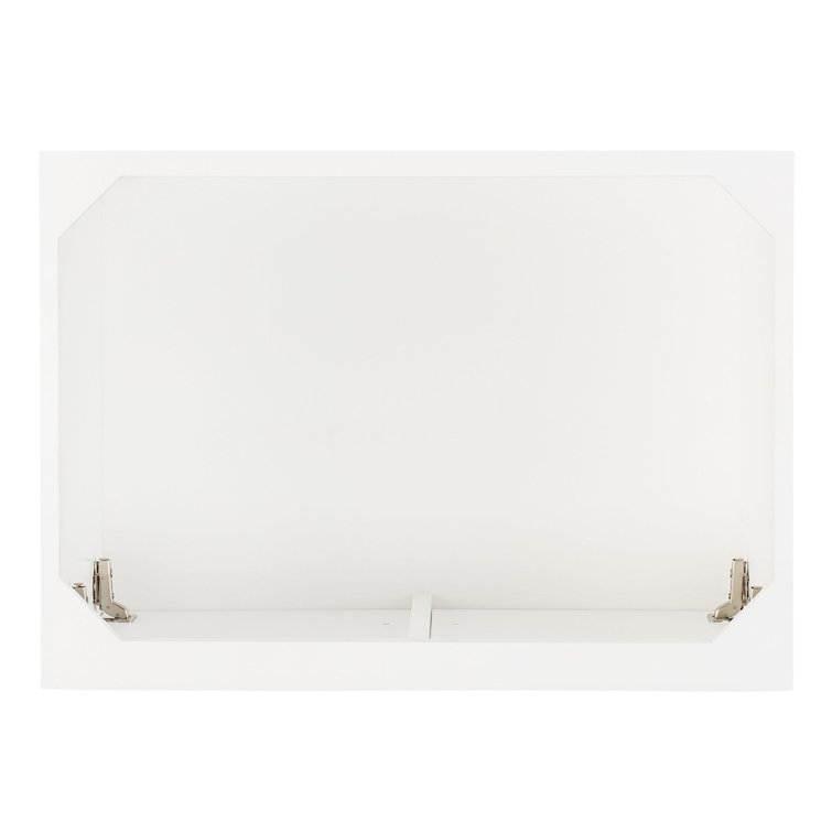 White Mahogany Single Bathroom Vanity with Carrara Marble Top