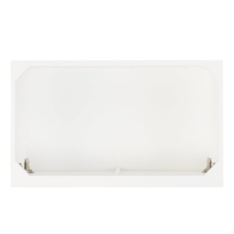 36" Natural Teak Single Bathroom Vanity with White Quartz Top