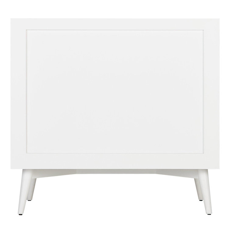 36" Natural Teak Single Bathroom Vanity with White Quartz Top