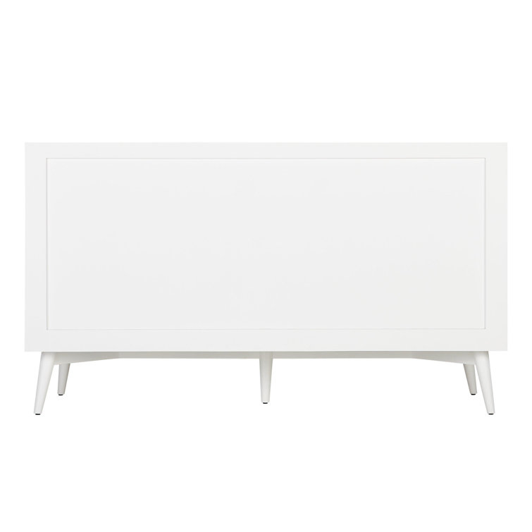 60" Natural Teak Double Vanity with Arctic White Quartz Top