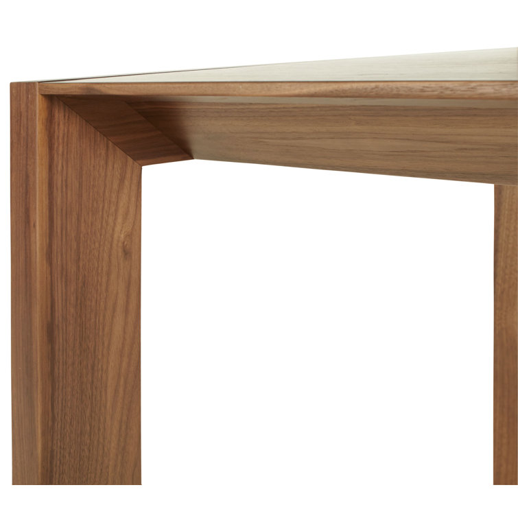 Rustic Broad Solid Walnut Extendable Dining Table 33" W x 76" L