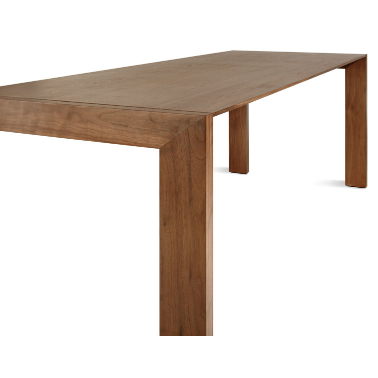 Rustic Broad Solid Walnut Extendable Dining Table 33" W x 76" L