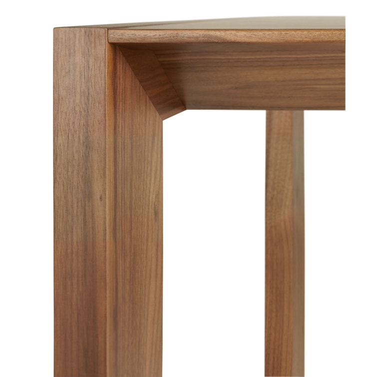 Rustic Broad Solid Walnut Extendable Dining Table 33" W x 76" L