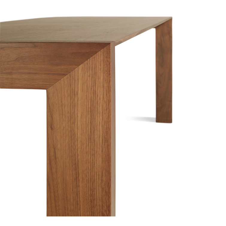 Rustic Broad Solid Walnut Extendable Dining Table 33" W x 76" L