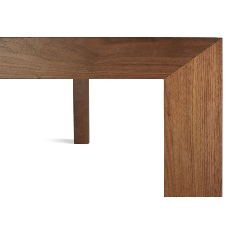 Rustic Broad Solid Walnut Extendable Dining Table 33" W x 76" L