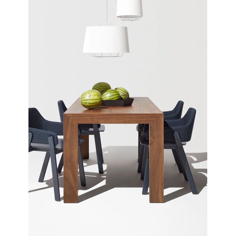 Rustic Broad Solid Walnut Extendable Dining Table 33" W x 76" L