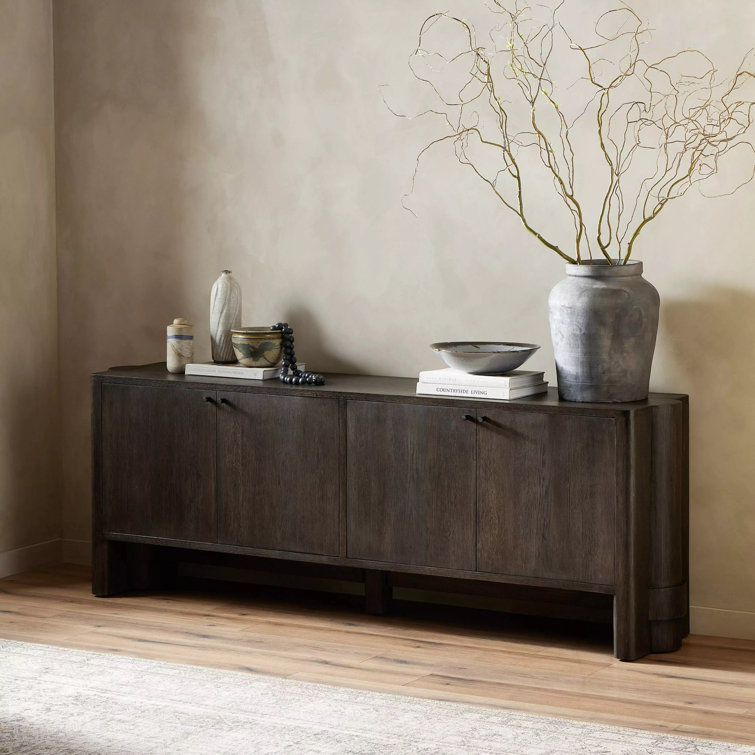 Arley 89'' Dark Brown Solid and Engineered Wood Sideboard