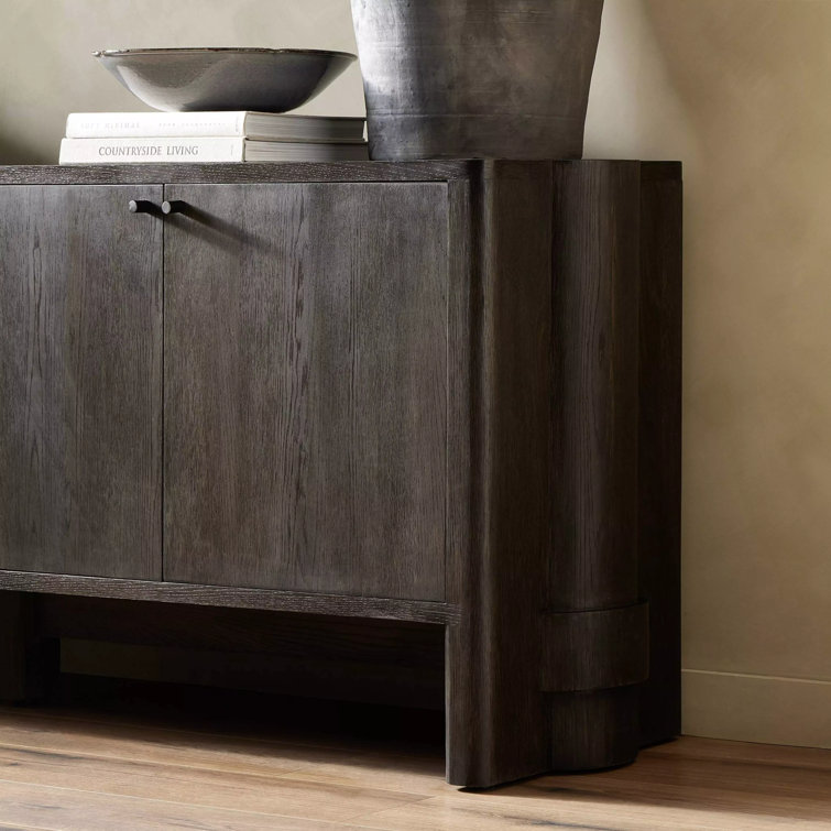 Arley 89'' Dark Brown Solid and Engineered Wood Sideboard