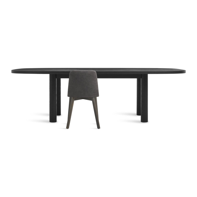 Black Ash Mid-Century Modern Round Dining Table