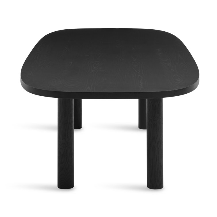 Black Ash Mid-Century Modern Round Dining Table