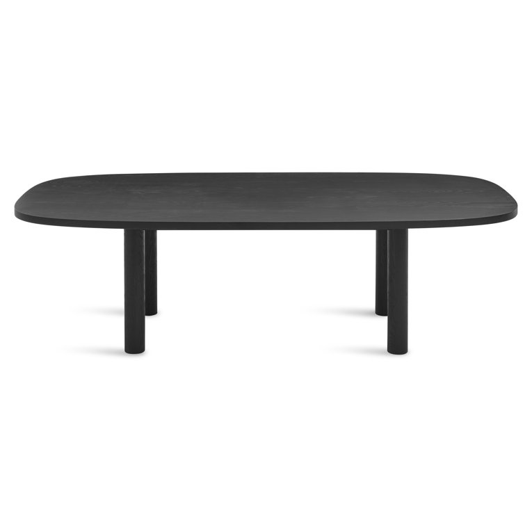 Black Ash Mid-Century Modern Round Dining Table