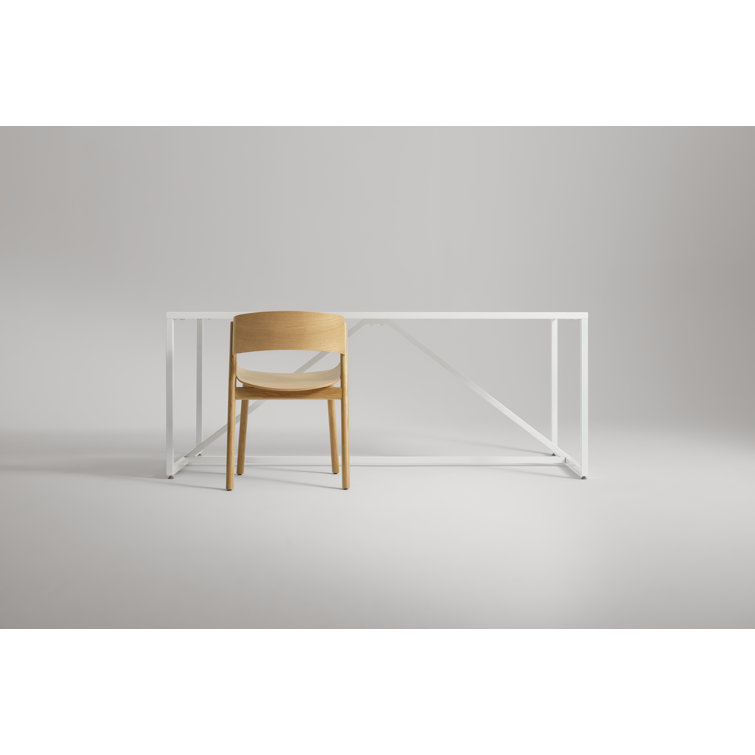 White Oak Sculpted Wood Dining Chair