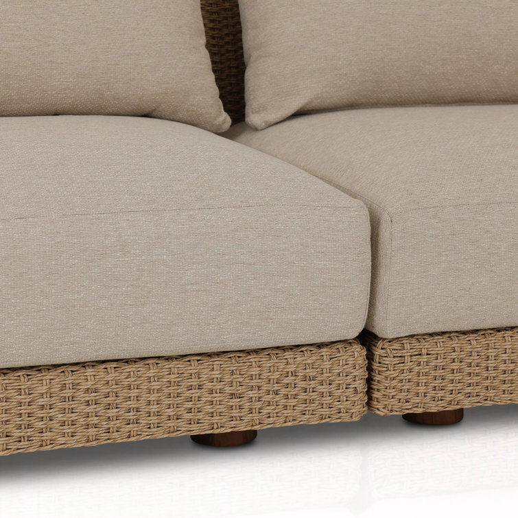 Sylvan Beige Woven Frame 2-Piece Outdoor Sectional